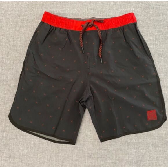 DIXXON Flannel Company Men's The Chad Finny Red Party Shorts Size S NEW - Picture 1 of 5